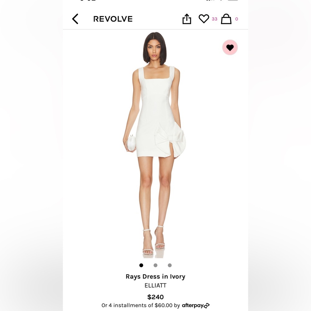 Elliatt Rays Mini Dress in Ivory